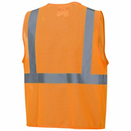 Pioneer Polyester Mesh Vest, Orange, Small V1025050U-S